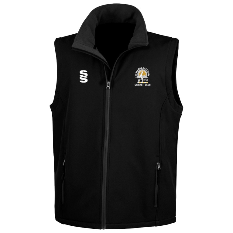 St Margaretsbury CC - Softshell Gilet - Men's Fit - Black