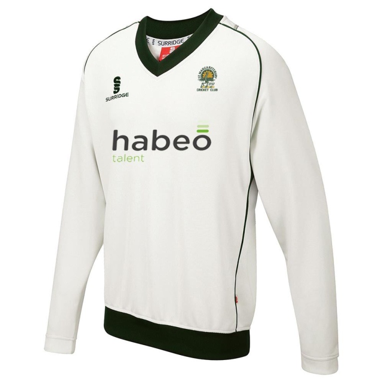 St Margaretsbury CC - Junior Long Sleeve Sweater Green Trim